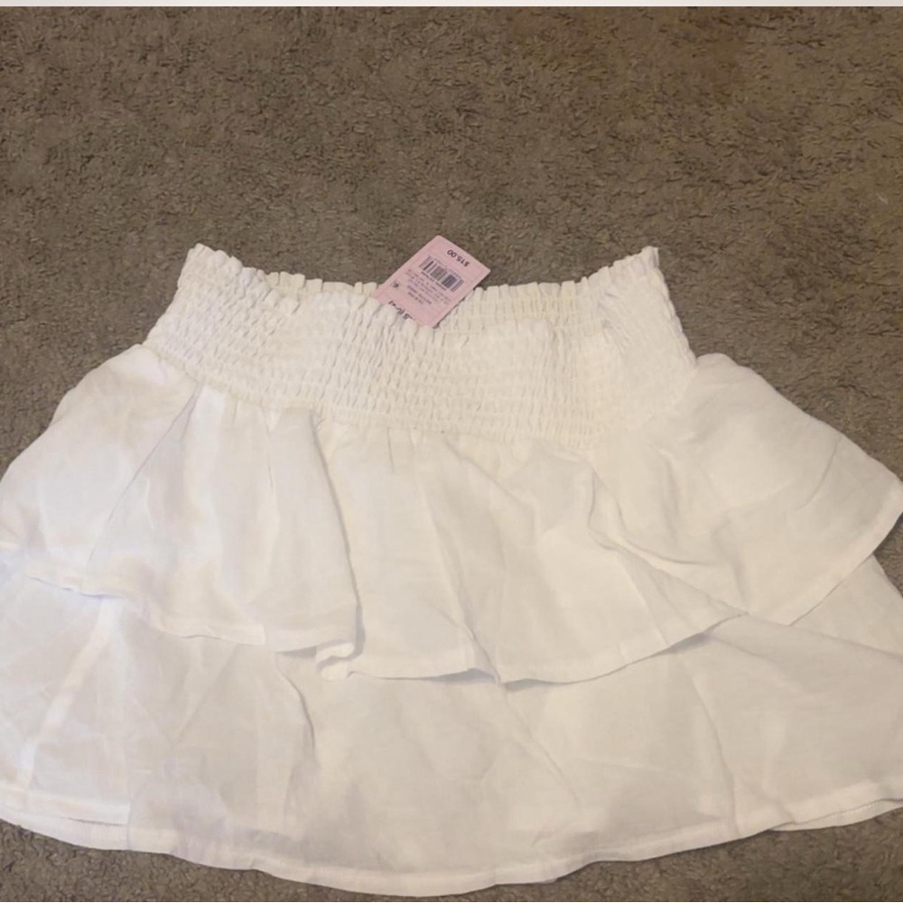 White Ruffled Women's Skirt